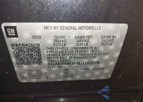2020 Buick Enclave Fwd Essence from USA, damaged, VIN 5GAERBKW4LJ152078